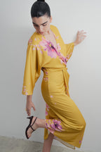 VESTIDO MIDI ESTAMPADO SATINADO