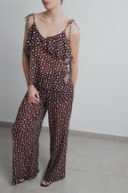 Gemustertes Volant-Top