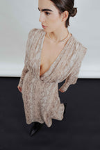 Bedrucktes Chiffonkleid mit Animalprint