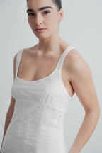 Midi-Kleid mit Lochmuster