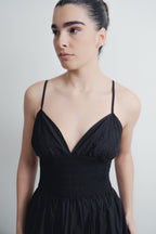 Besticktes Midi-Kleid