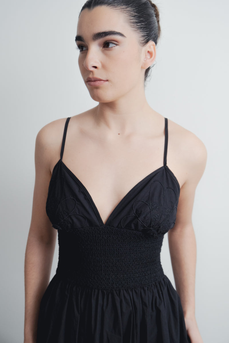 Besticktes Midi-Kleid