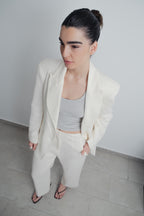 BLAZER AUS ROHEM LEINEN