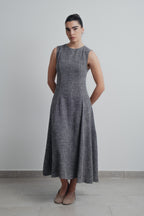 Midi-Kleid mit Struktur