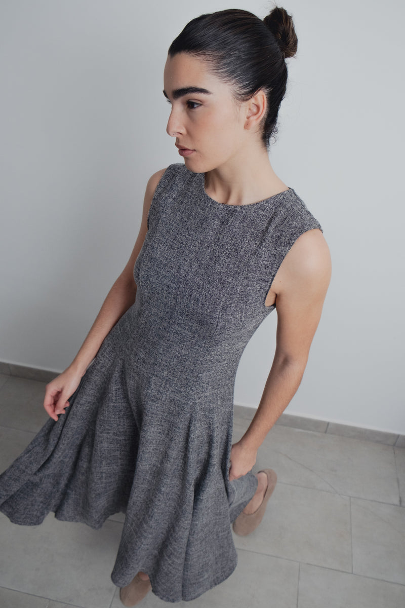 Midi-Kleid mit Struktur
