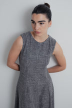 Midi-Kleid mit Struktur