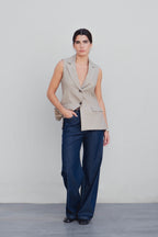 Fließende Hose in Denim-Optik