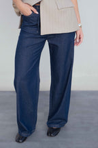 Fließende Hose in Denim-Optik