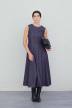 Midi-Kleid in Denim-Optik