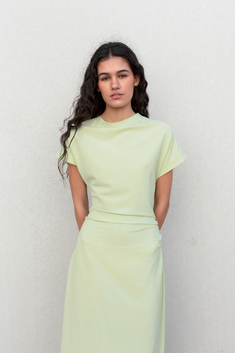 Midi-Kleid mit Raffungen
