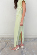 VESTIDO MIDI FRUNCES