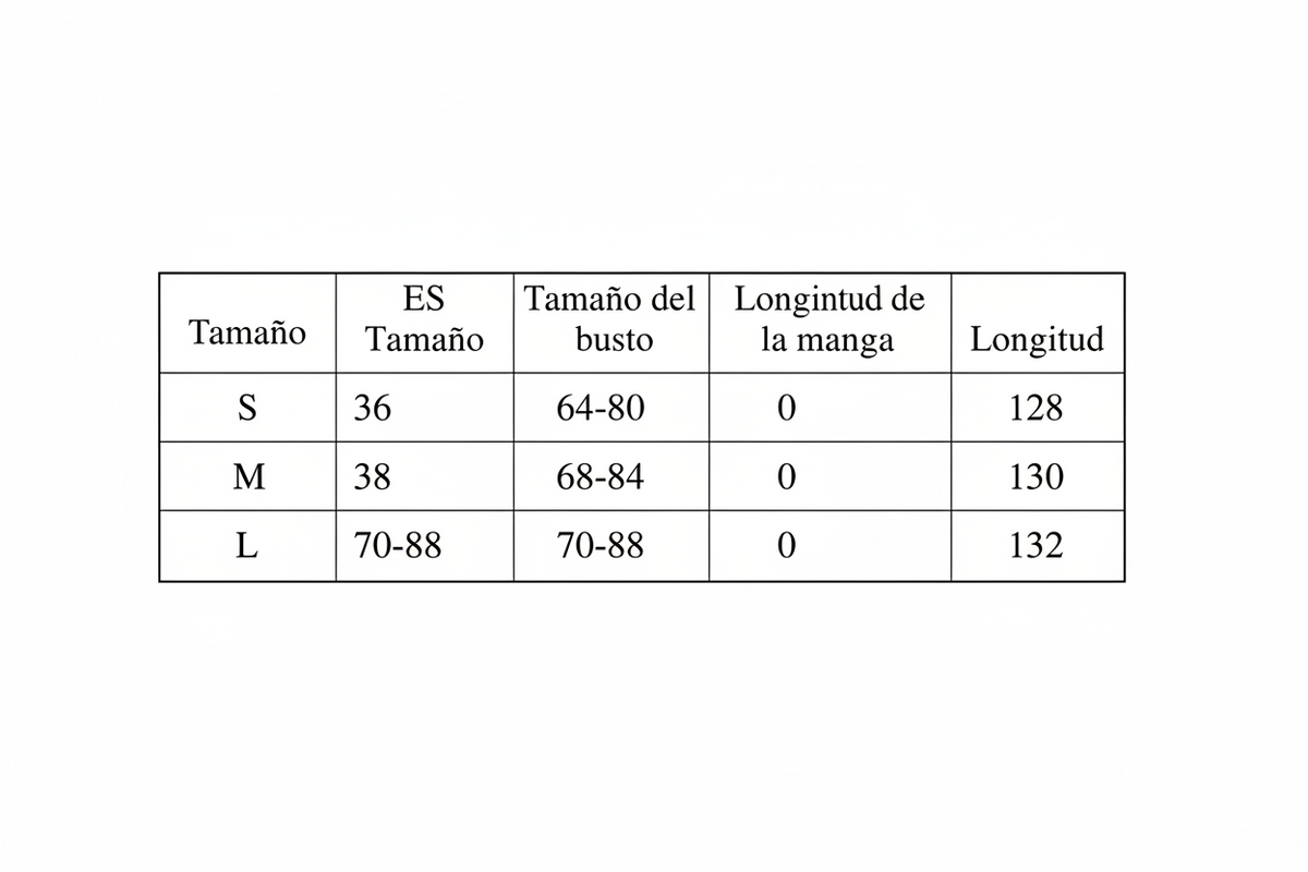Tabla de tallas