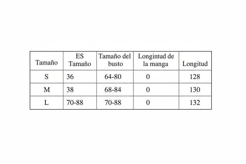 Tabla de tallas