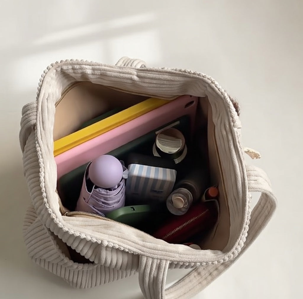 Bolso Tote de Pana Soft