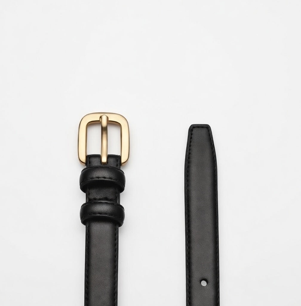 Cinturón Nero Elegante – Negro Puro para Looks Impecables