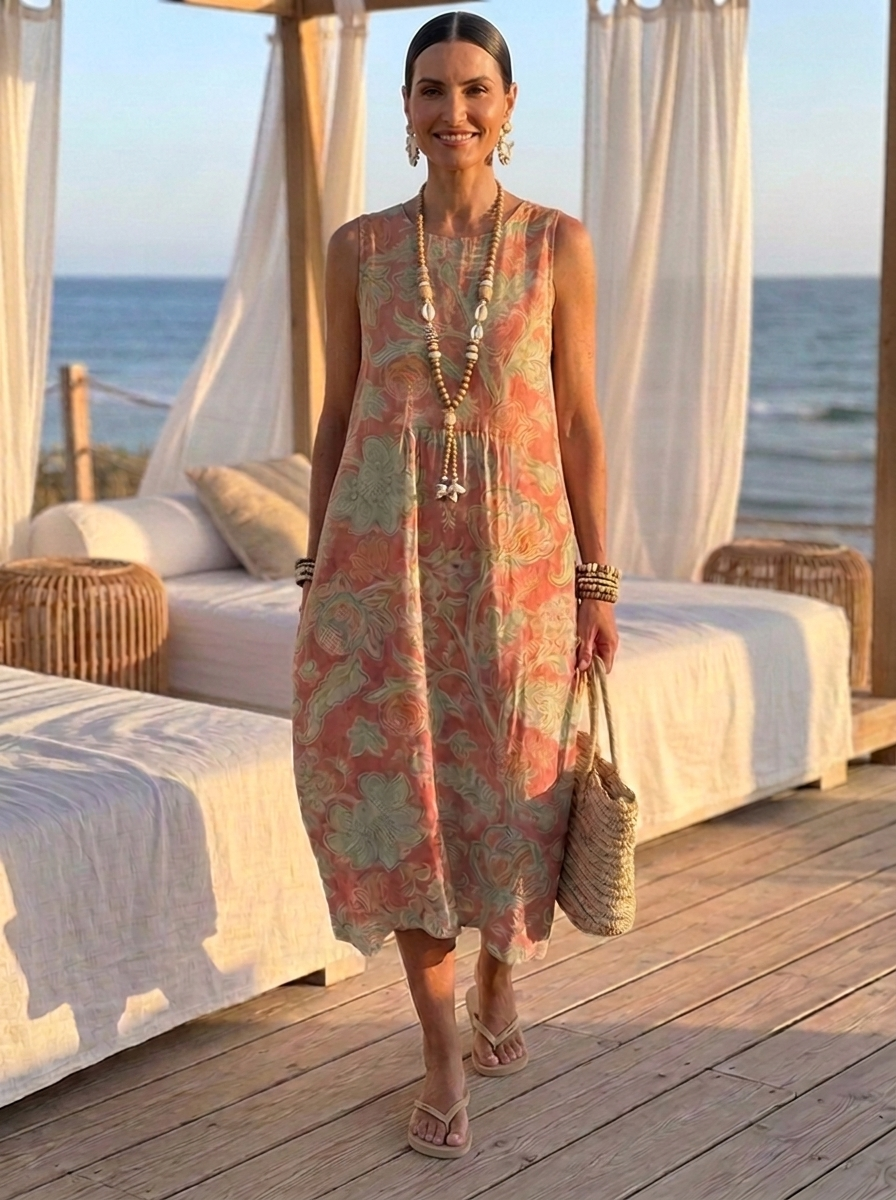 Beth™ | Vestido midi con estampado floral
