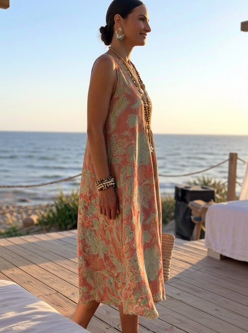 Beth™ | Vestido midi con estampado floral