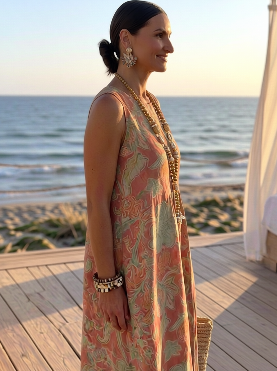 Beth™ | Vestido midi con estampado floral