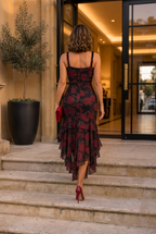 Vestido Floral con Volantes