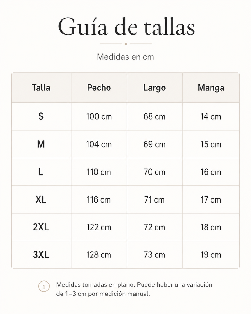Tabla de tallas