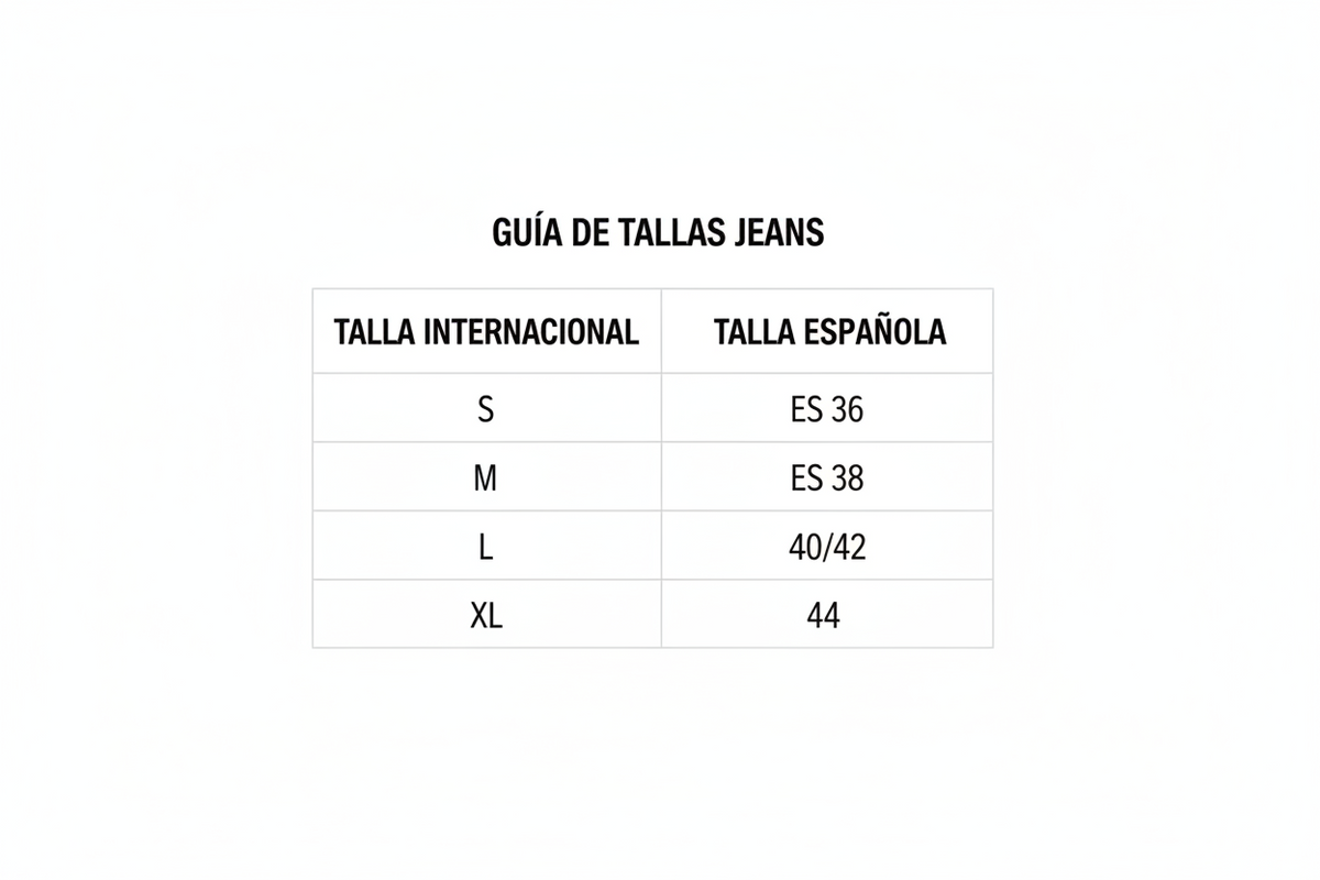 Tabla de tallas