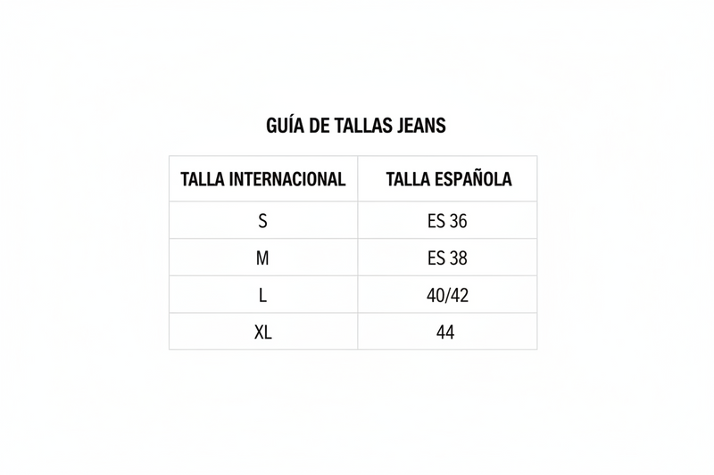 Tabla de tallas